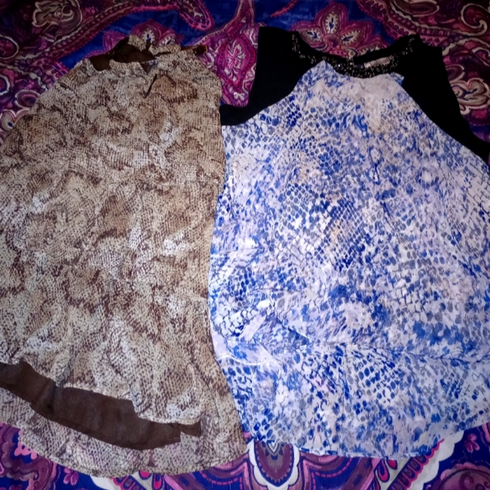 Michael Kors Snakeskin Print Blouse Bundle